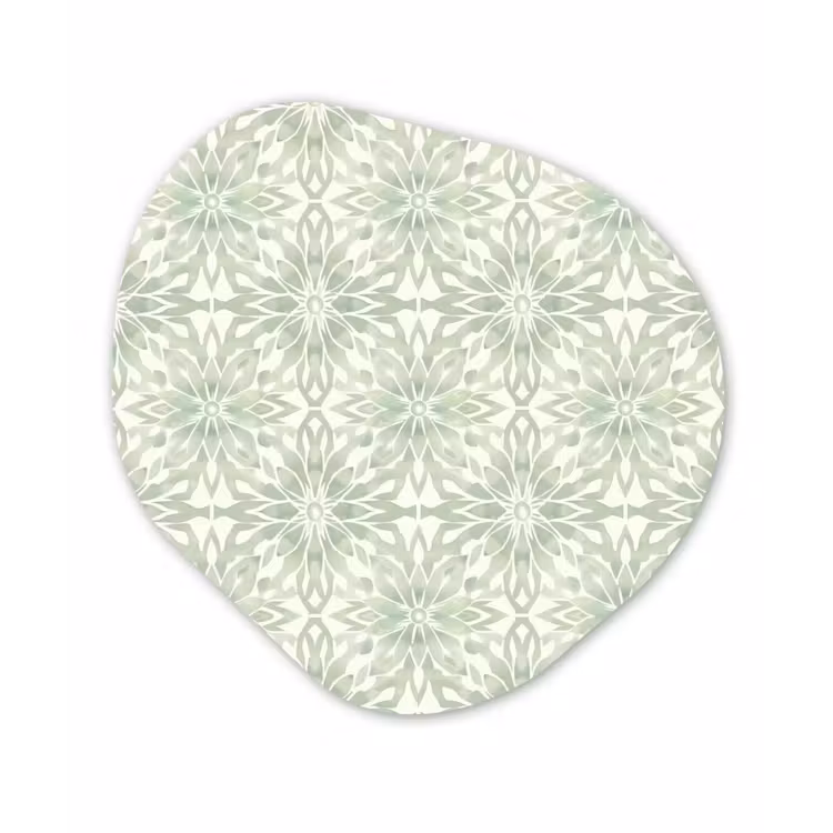 Organisch schilderij forex - Saliegroen - Symmetrisch - Mandala - Ornament - Patroon — 1