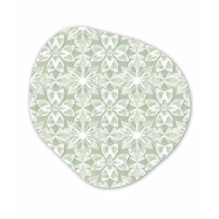 Organisch schilderij forex - Saliegroen - Symmetrisch - Mandala - Ornament - Patroon — 1