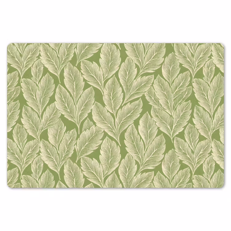Placemat - 6 stuks - Groen - Botanisch - Bladeren - Vintage - Patroon — 7