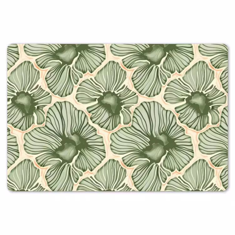 Placemat - 6 stuks - Groen - Botanisch - Bloemen - Organisch - Patroon — 7