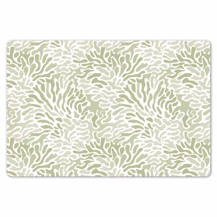 Placemat - 6 stuks - Saliegroen - Abstract - Organisch - Koraal - Patroon — 7