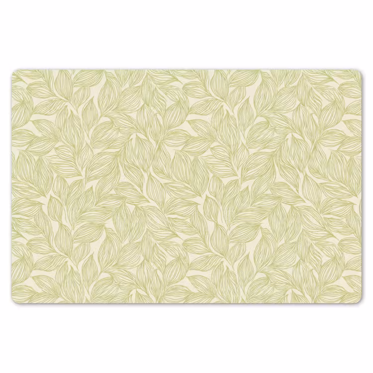 Placemat - 6 stuks - Saliegroen - Botanisch - Bladeren - Handgetekend - Patroon — 7