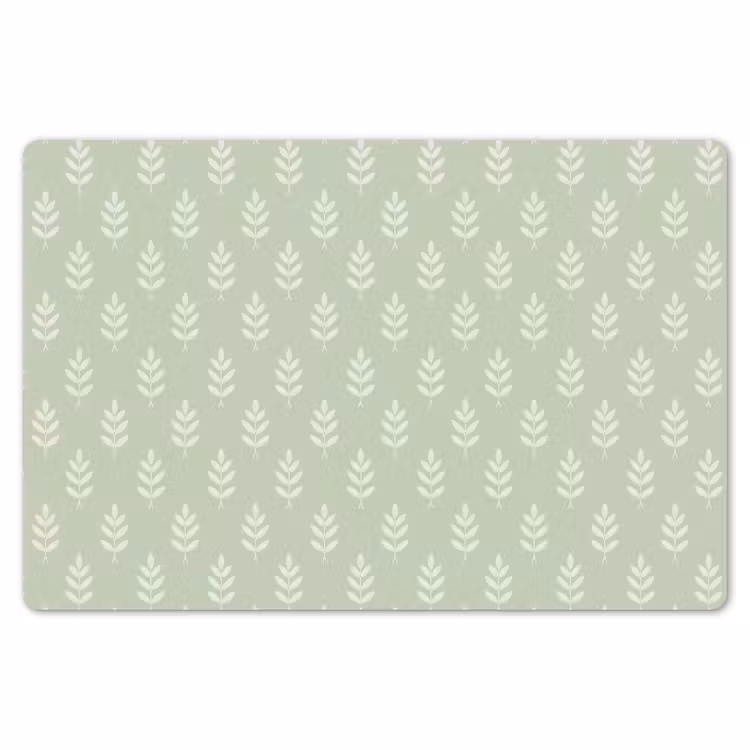 Placemat - 6 stuks - Saliegroen - Botanisch - Takjes - Minimalistisch - Patroon — 7