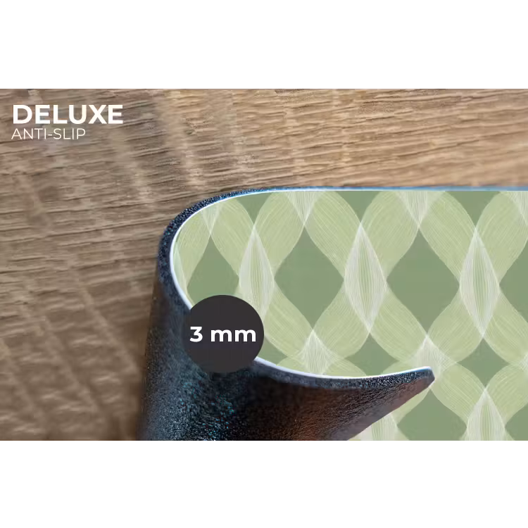 Placemat - 6 stuks - Saliegroen - Geometrisch - Organisch - Traliewerk - Patroon — 4