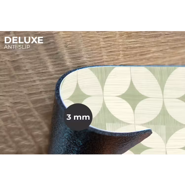 Placemat - 6 stuks - Saliegroen - Geometrisch - Retro - Mid-Century - Patroon — 4