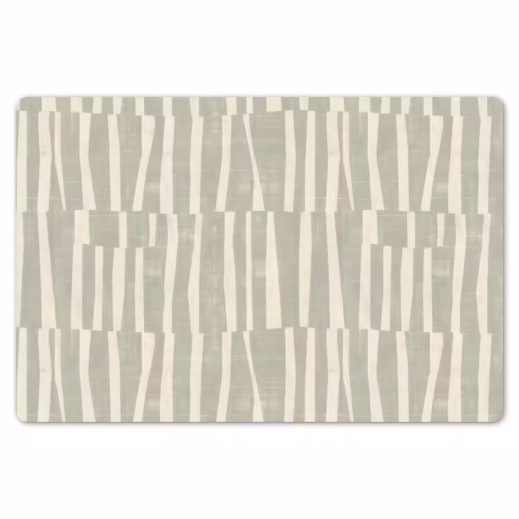 Placemat - 6 stuks - Saliegroen - Strepen - Geometrisch - Textuur - Patroon — 7