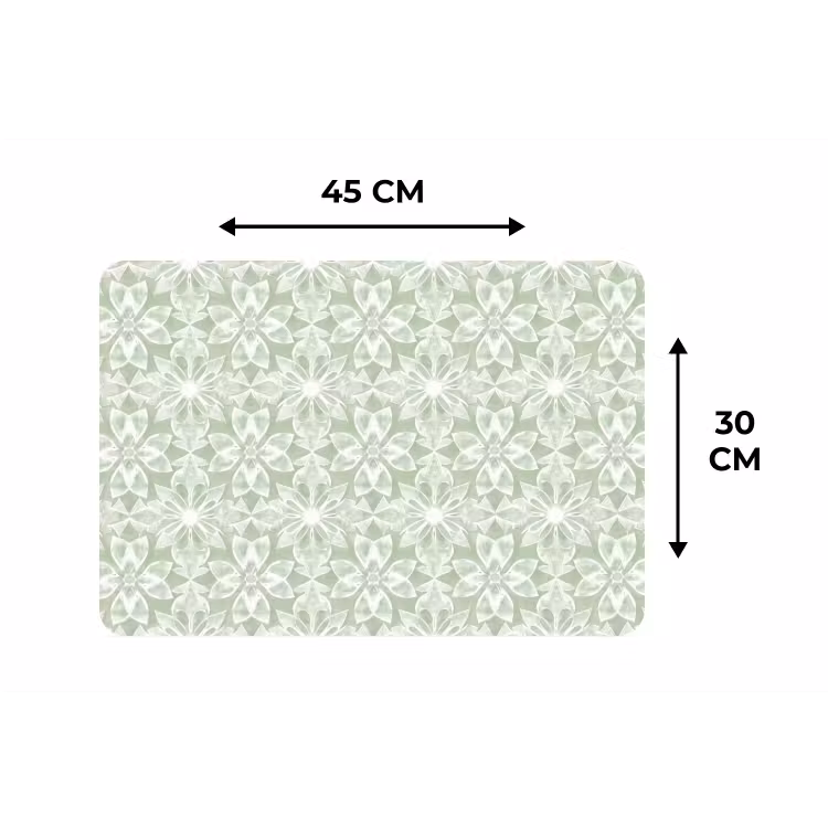 Placemat - 6 stuks - Saliegroen - Symmetrisch - Mandala - Ornament - Patroon — 3