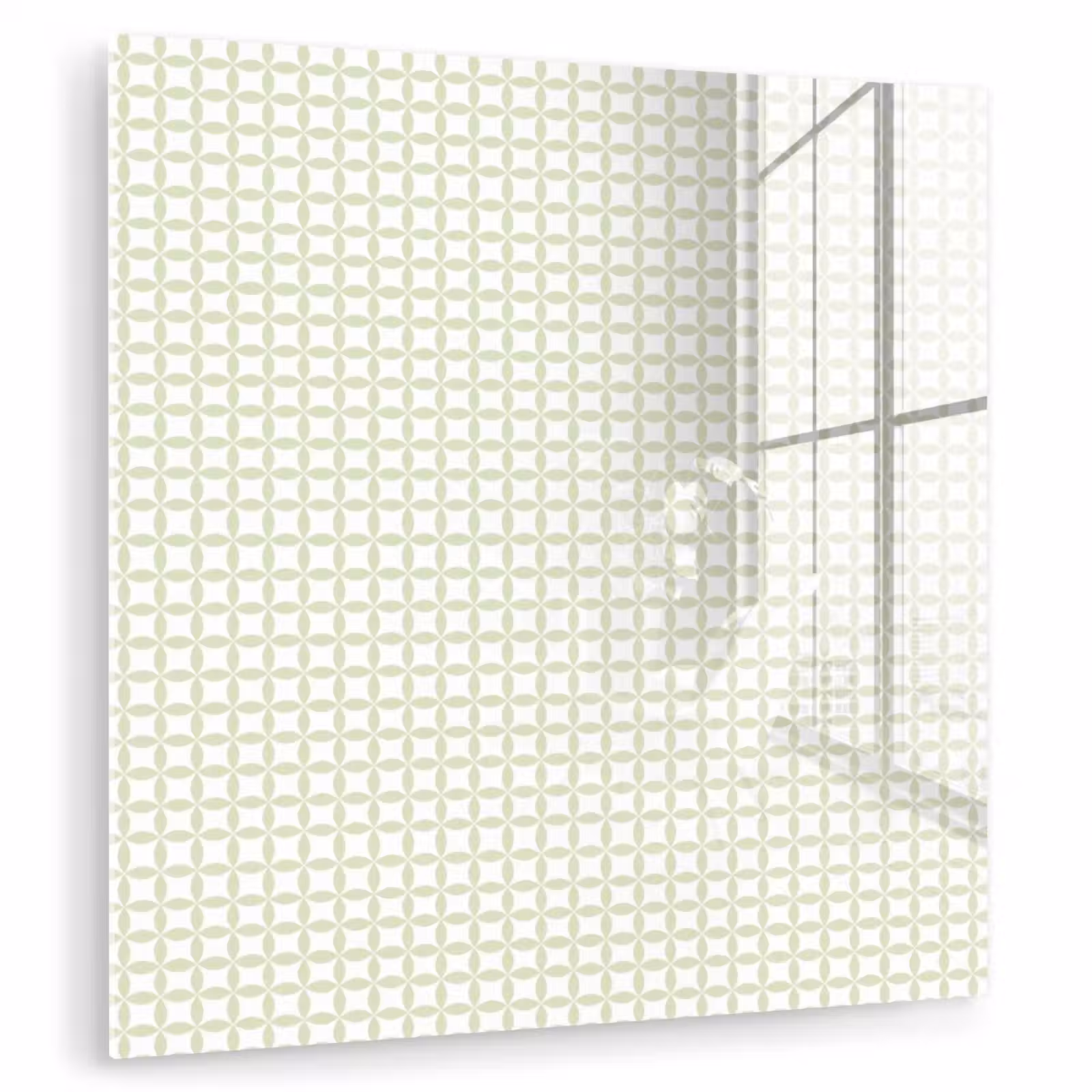 Glas schilderij - Saliegroen - Geometrisch - Cirkels - Patroon — 1