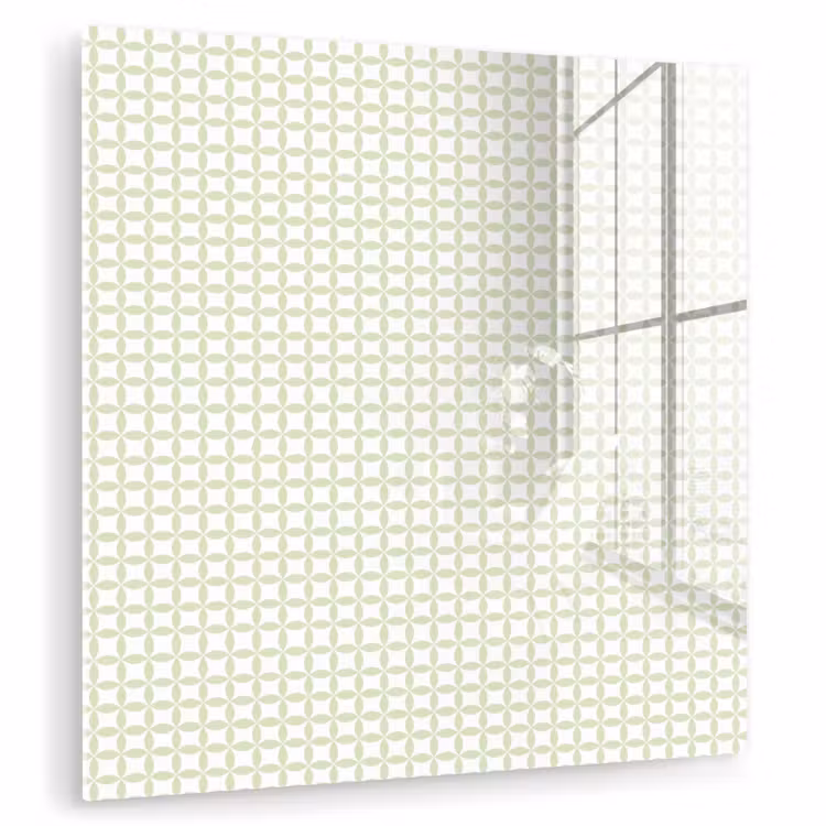 Glas schilderij - Saliegroen - Geometrisch - Cirkels - Patroon — 1