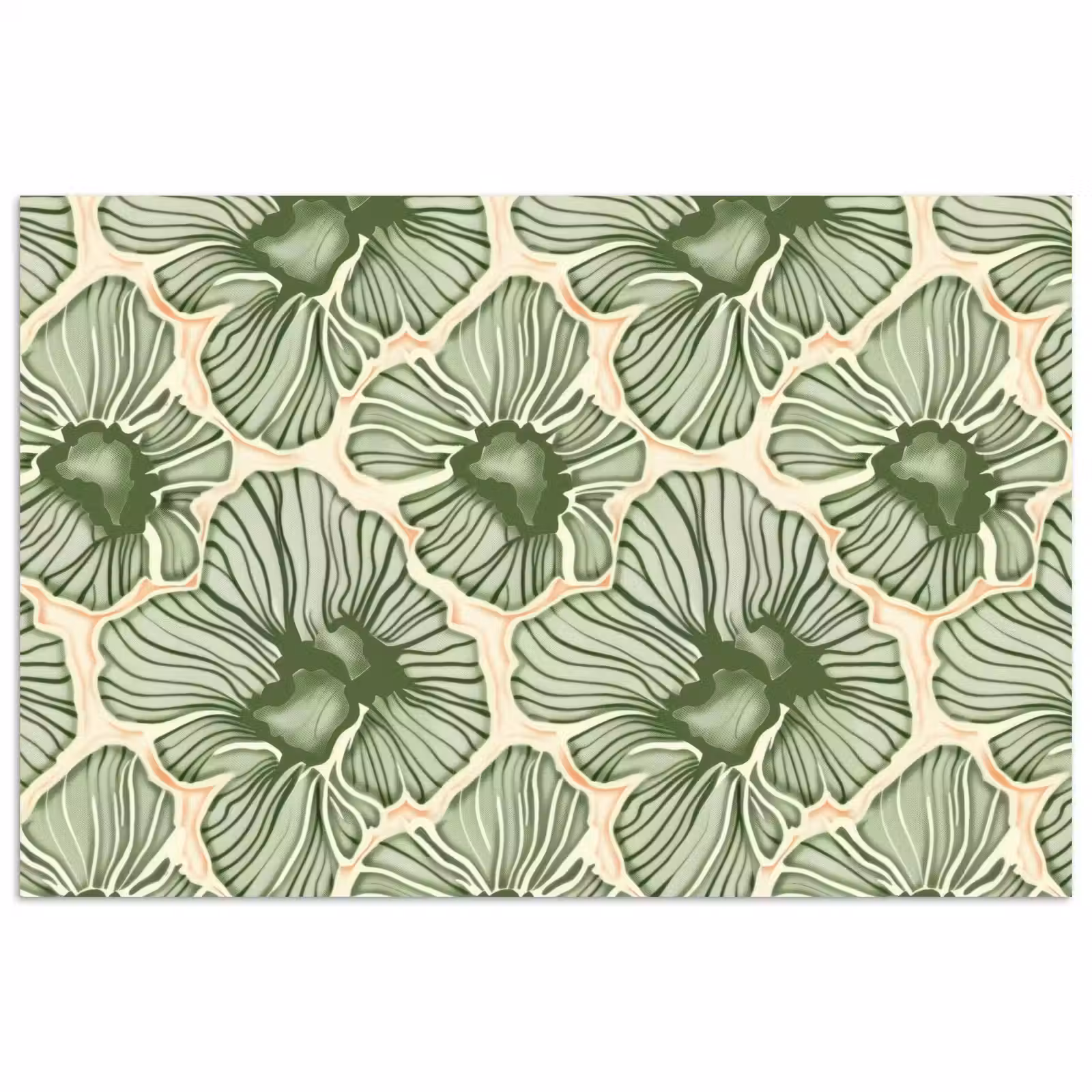 Poster - Groen - Botanisch - Bloemen - Organisch - Patroon — 1