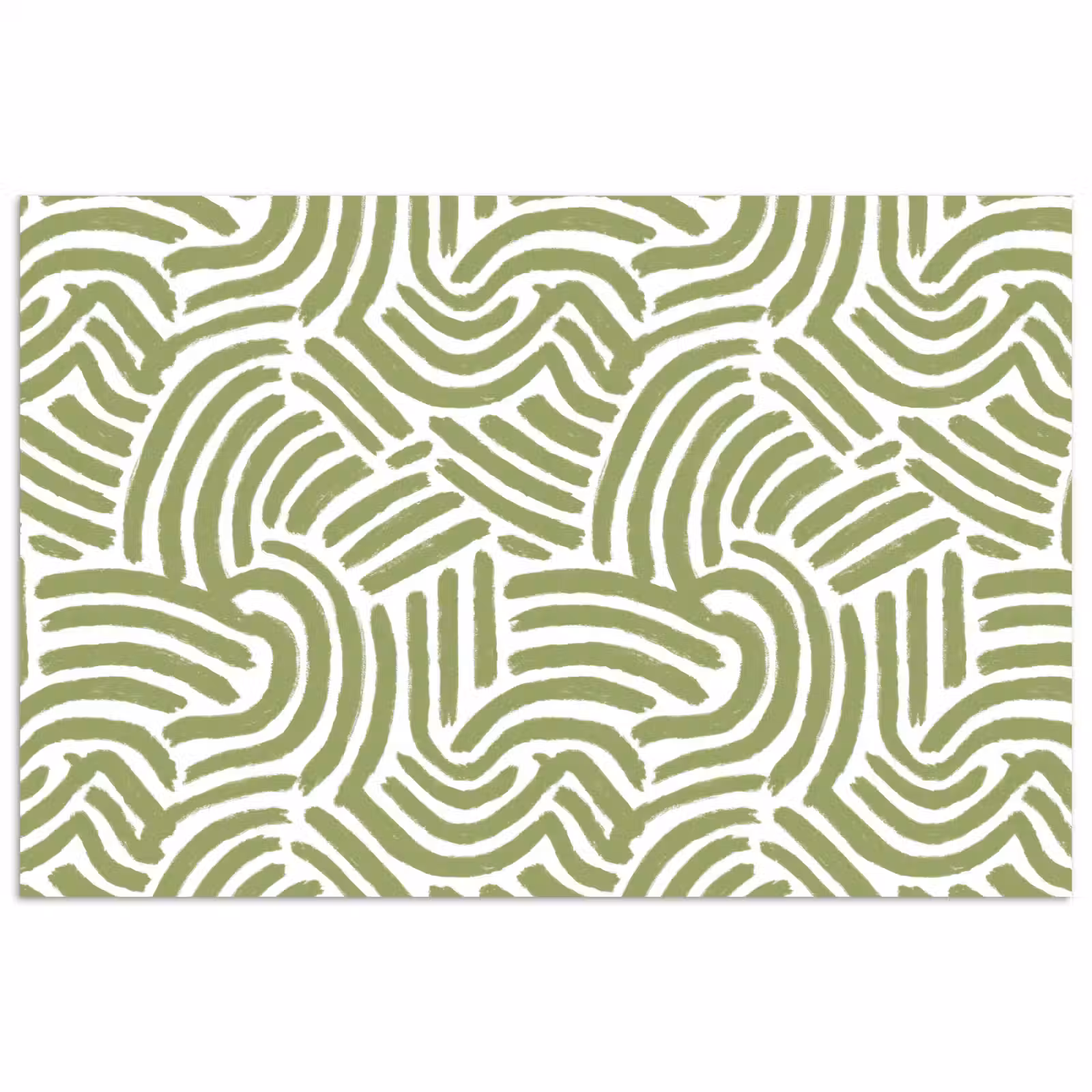 Poster - Saliegroen - Abstract - Bogen - Handgetekend - Patroon — 1