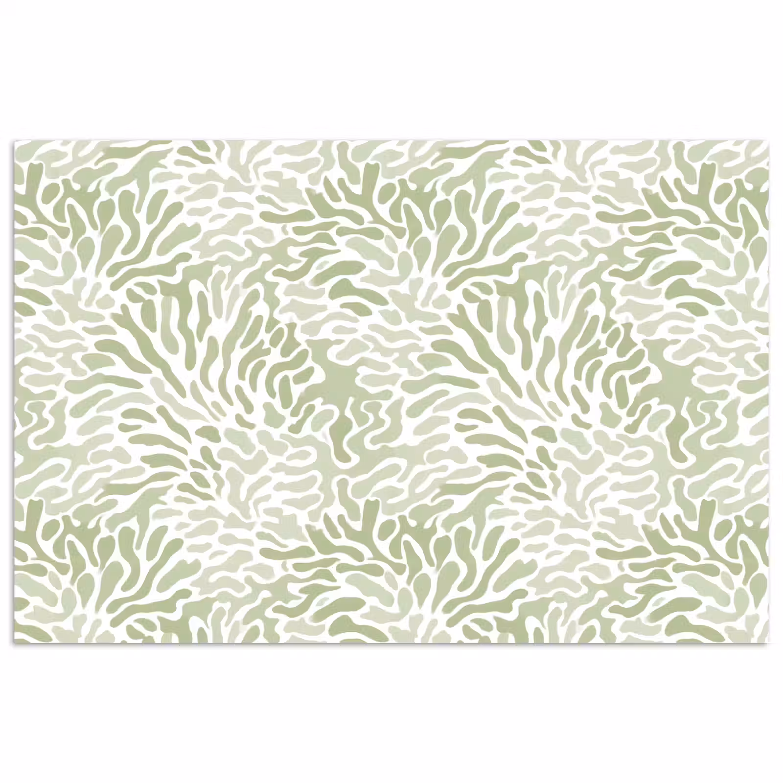 Poster - Saliegroen - Abstract - Organisch - Koraal - Patroon — 1
