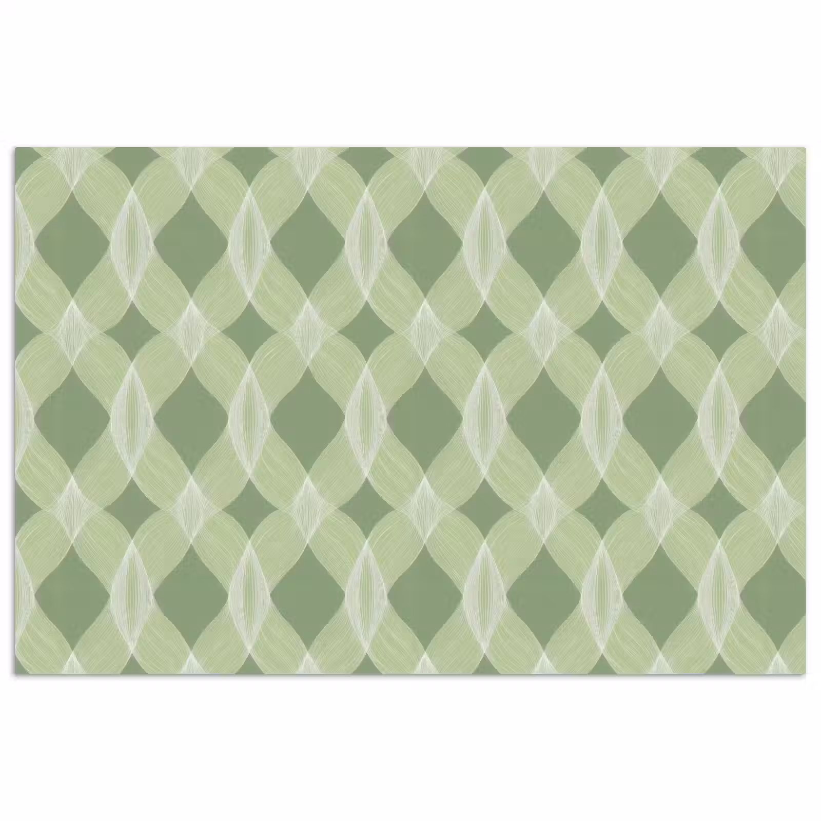 Poster - Saliegroen - Geometrisch - Organisch - Traliewerk - Patroon — 1