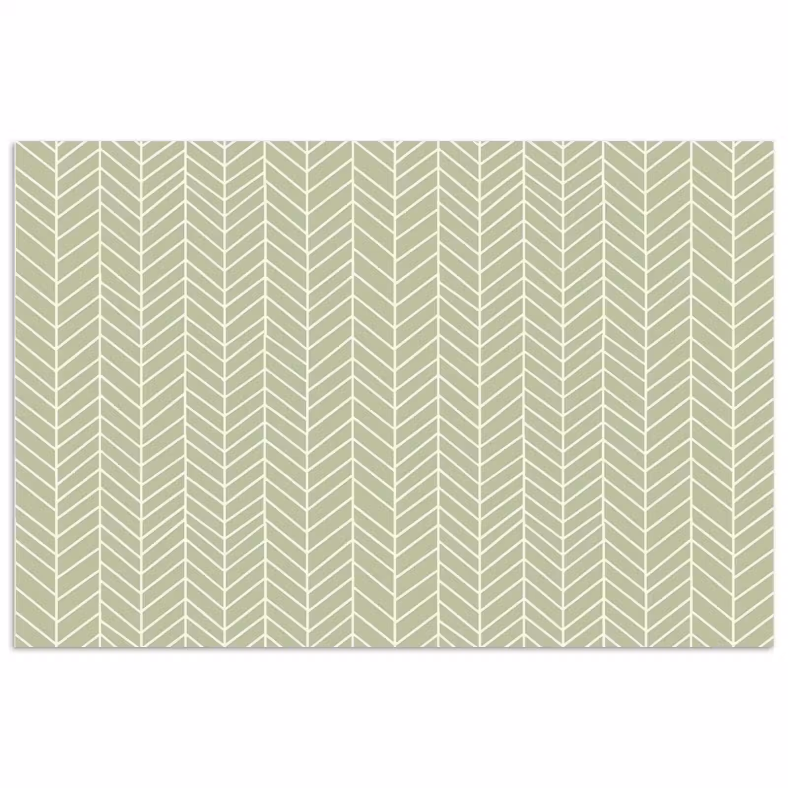 Poster - Saliegroen - Visgraat - Geometrisch - Patroon — 1