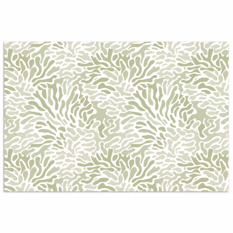 Poster - Saliegroen - Abstract - Organisch - Koraal - Patroon — 1