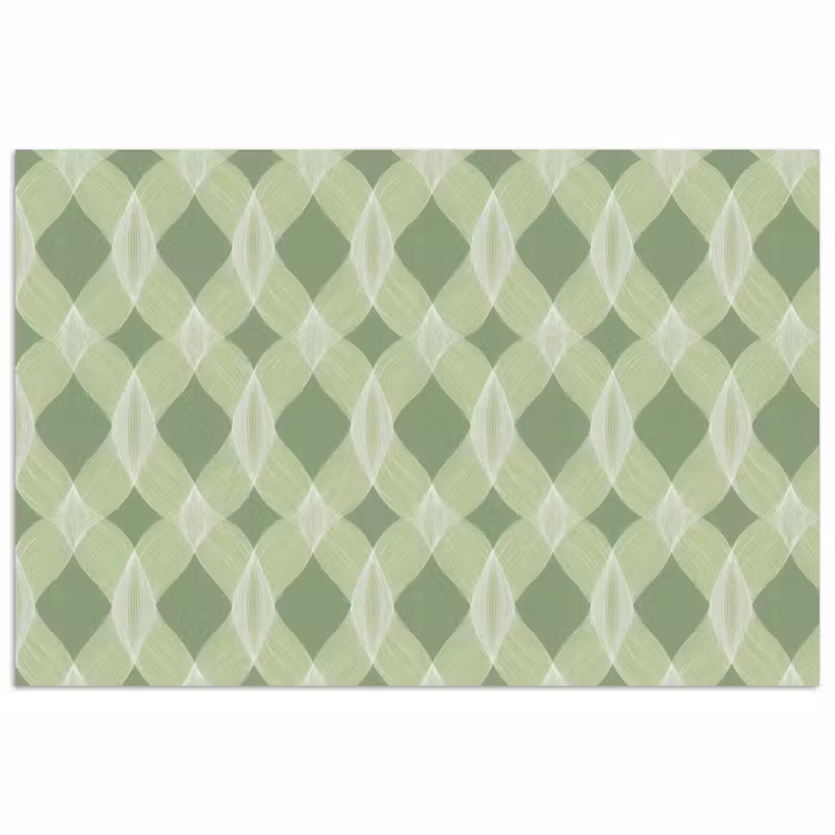 Poster - Saliegroen - Geometrisch - Organisch - Traliewerk - Patroon — 1