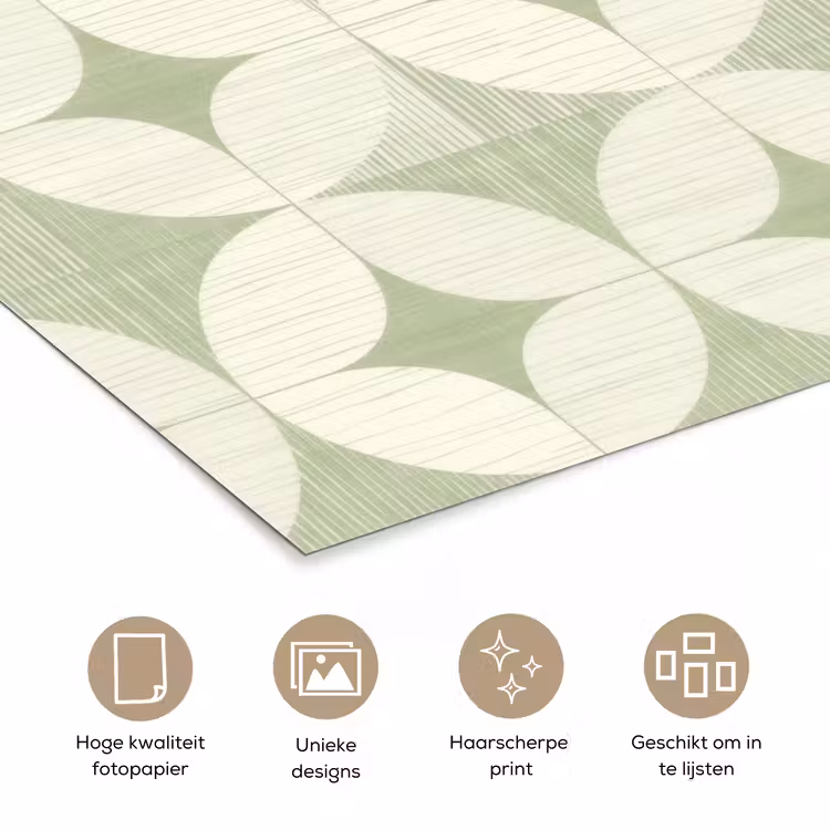 Poster - Saliegroen - Geometrisch - Retro - Mid-Century - Patroon — 5