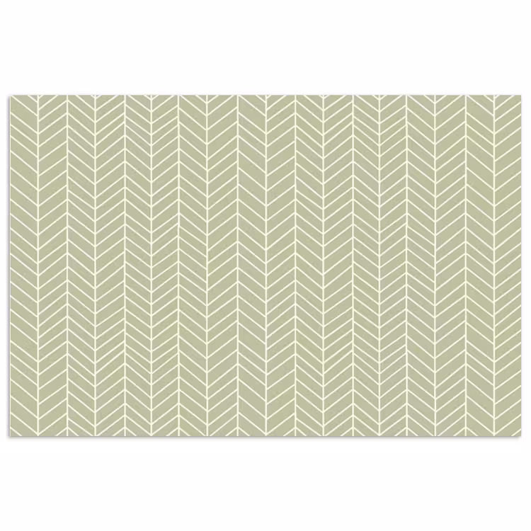 Poster - Saliegroen - Visgraat - Geometrisch - Patroon — 1