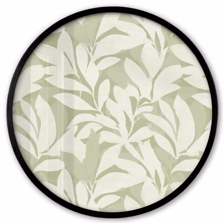 Ronde fotolijst - Saliegroen - Botanisch - Minimalistisch - Patroon — 1