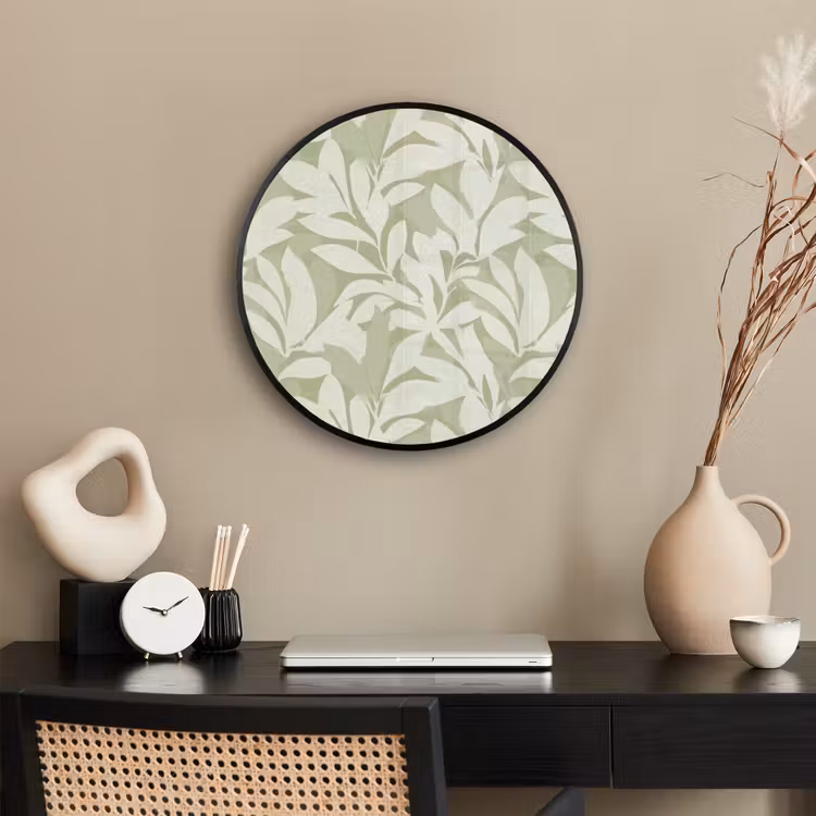 Ronde fotolijst - Saliegroen - Botanisch - Minimalistisch - Patroon — 3