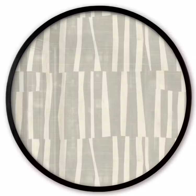 Ronde fotolijst - Saliegroen - Strepen - Geometrisch - Textuur - Patroon — 1