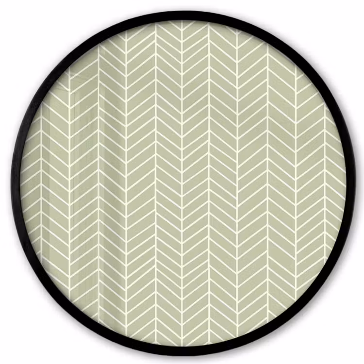 Ronde fotolijst - Saliegroen - Visgraat - Geometrisch - Patroon — 1
