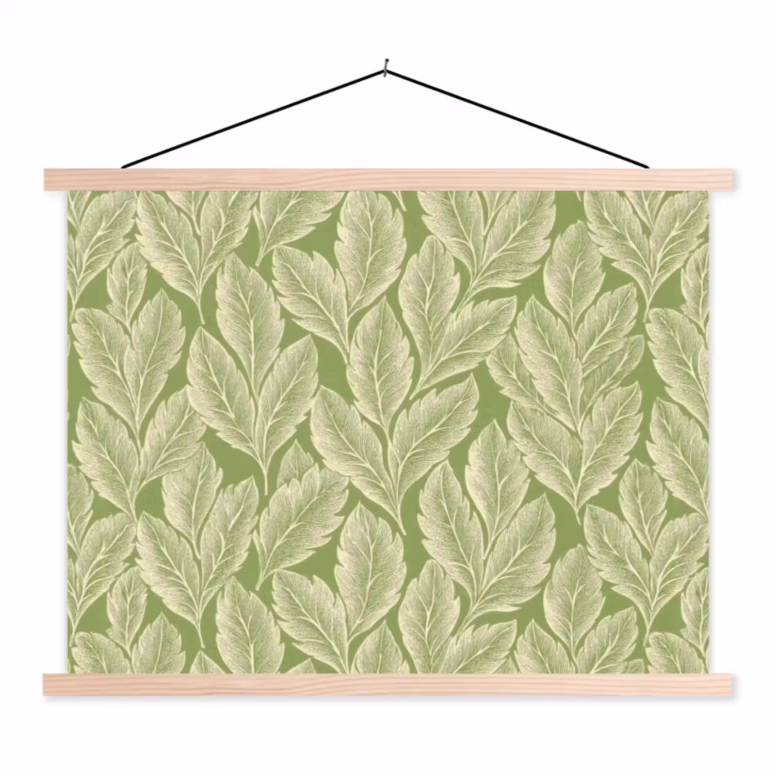 Schoolplaat - Groen - Botanisch - Bladeren - Vintage - Patroon — 1