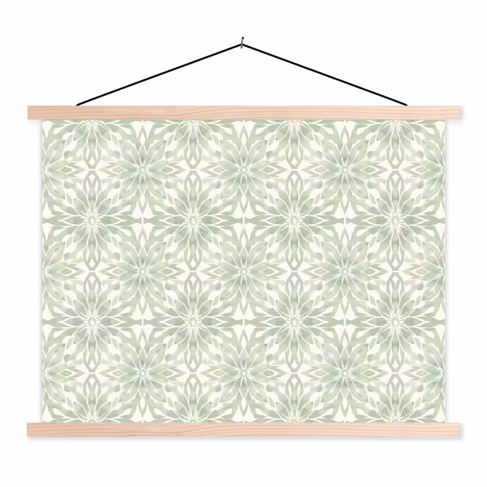 Schoolplaat - Saliegroen - Symmetrisch - Mandala - Ornament - Patroon — 1