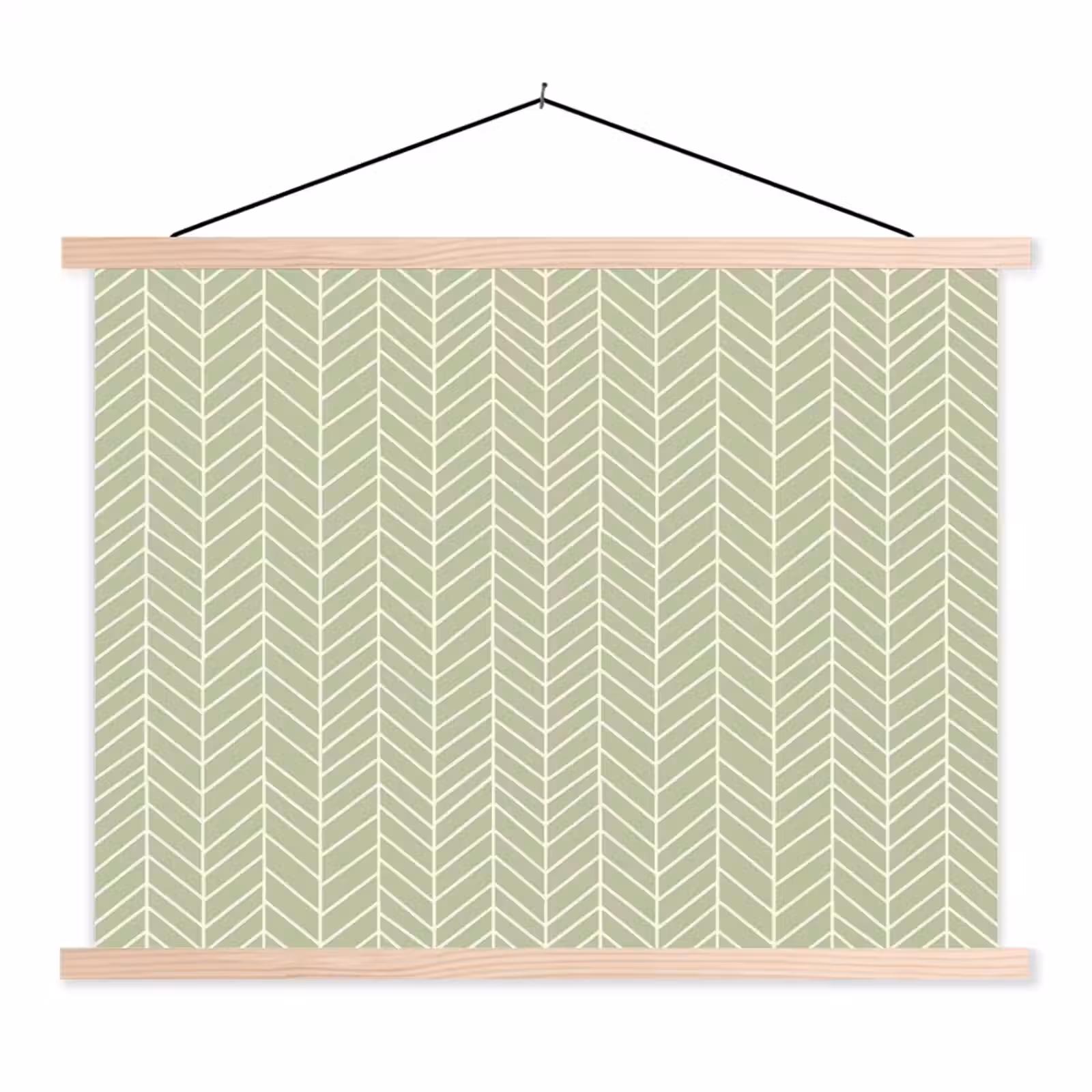 Schoolplaat - Saliegroen - Visgraat - Geometrisch - Patroon — 1