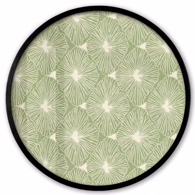 Ronde fotolijst - Saliegroen - Botanisch - Ruiten - Organisch - Patroon — 1