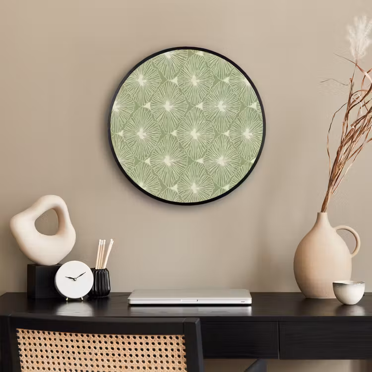 Ronde fotolijst - Saliegroen - Botanisch - Ruiten - Organisch - Patroon — 3