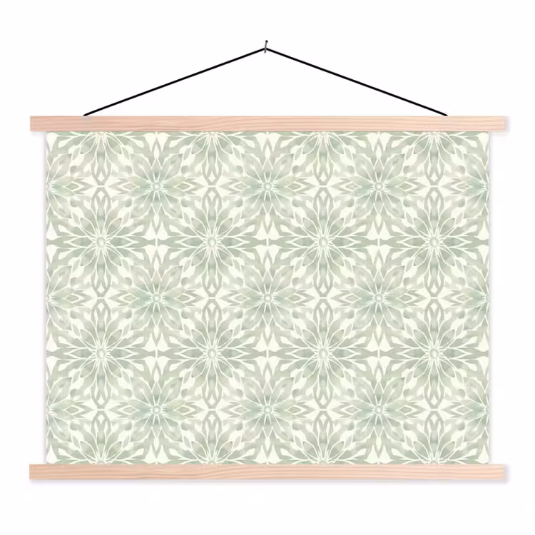 Schoolplaat - Saliegroen - Symmetrisch - Mandala - Ornament - Patroon — 1