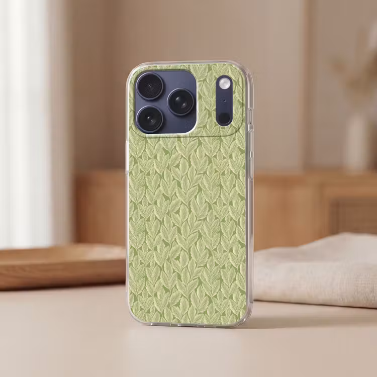 Telefoonhoesje - Groen - Botanisch - Bladeren - Vintage - Patroon — 3