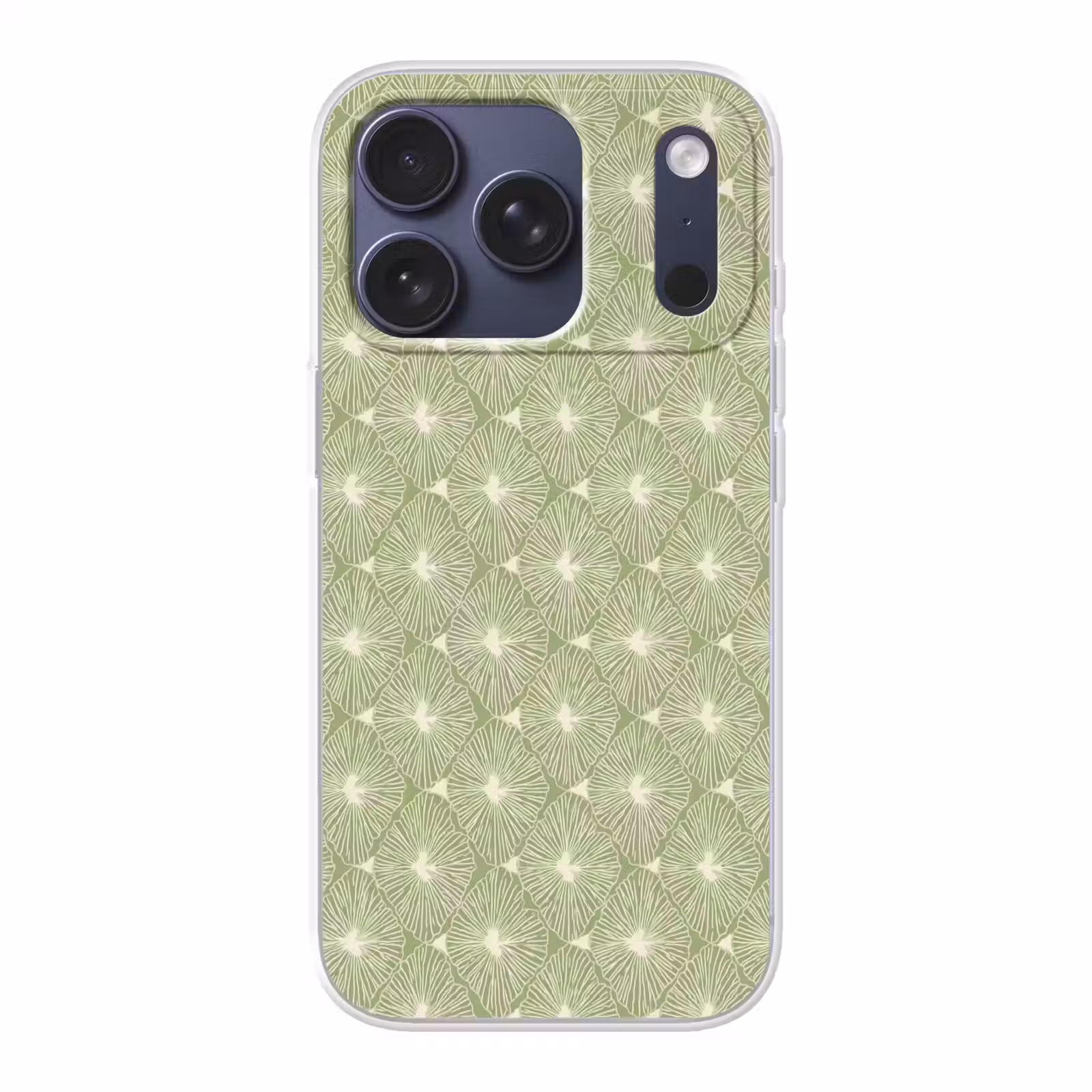 Telefoonhoesje - Saliegroen - Botanisch - Ruiten - Organisch - Patroon — 1