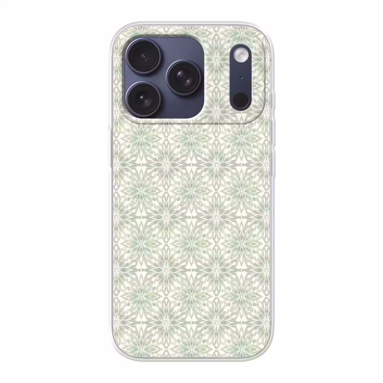Telefoonhoesje - Saliegroen - Symmetrisch - Mandala - Ornament - Patroon — 1