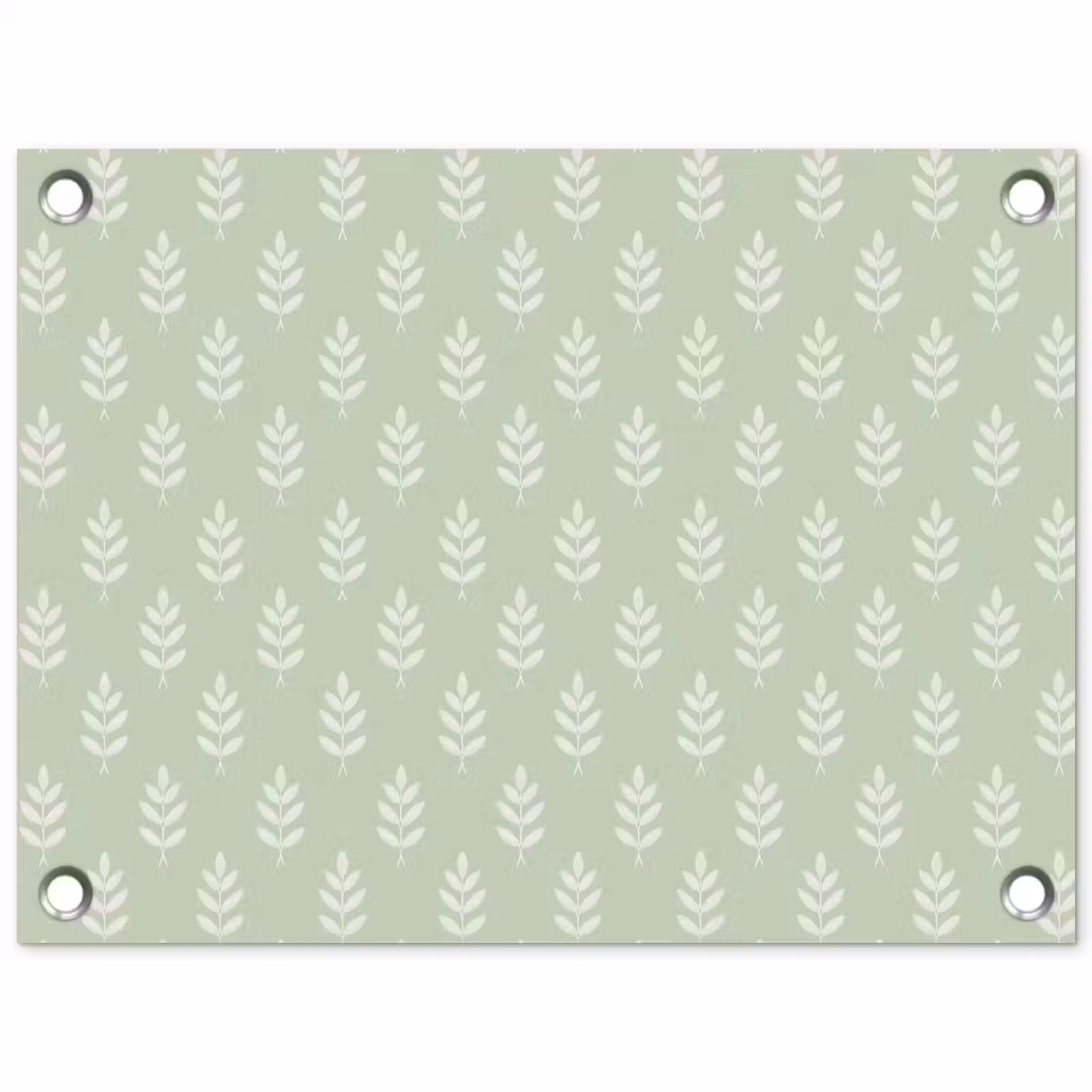 Tuinposter - Saliegroen - Botanisch - Takjes - Minimalistisch - Patroon — 1