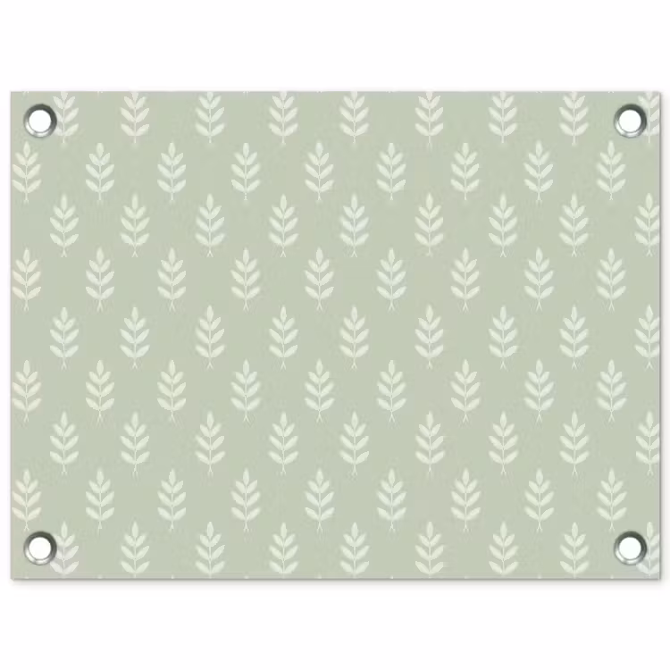 Tuinposter - Saliegroen - Botanisch - Takjes - Minimalistisch - Patroon — 1
