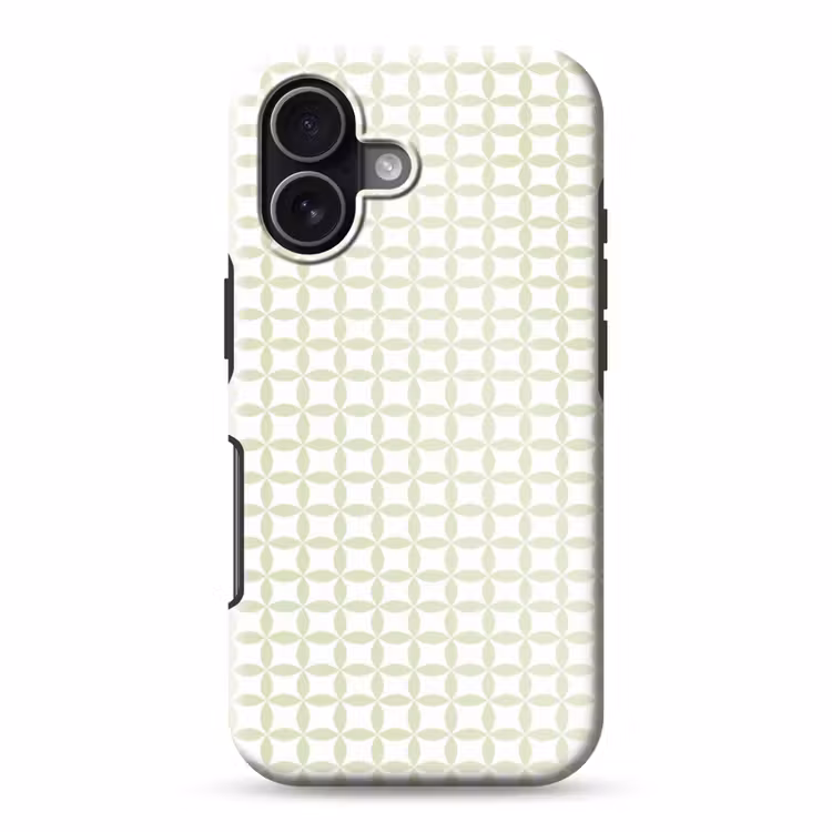 Telefoonhoesje Toughcase - Saliegroen - Geometrisch - Cirkels - Patroon — 1