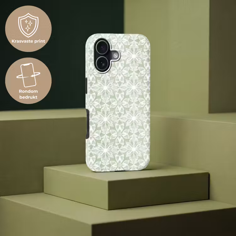 Telefoonhoesje Toughcase - Saliegroen - Symmetrisch - Mandala - Ornament - Patroon — 7
