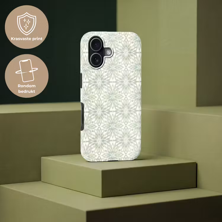 Telefoonhoesje Toughcase - Saliegroen - Symmetrisch - Mandala - Ornament - Patroon — 7