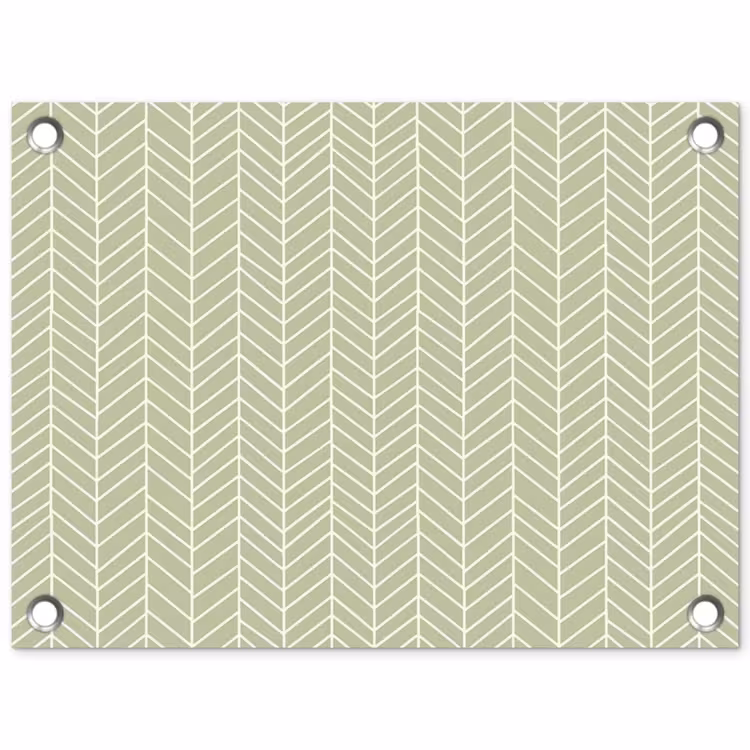 Tuinposter - Saliegroen - Visgraat - Geometrisch - Patroon — 1