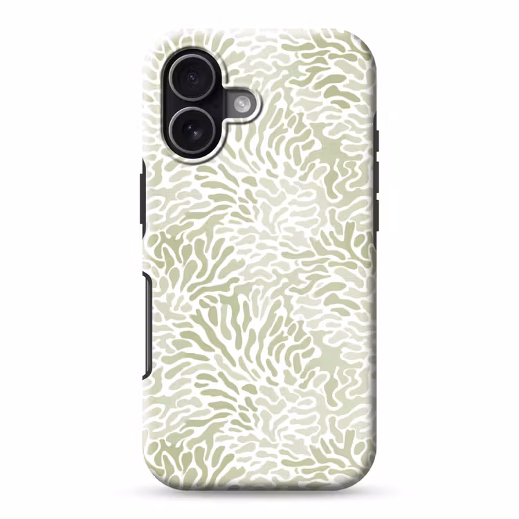 Telefoonhoesje Toughcase - Saliegroen - Abstract - Organisch - Koraal - Patroon — 1