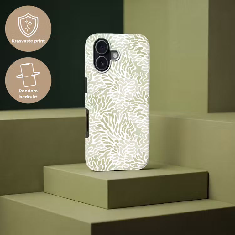 Telefoonhoesje Toughcase - Saliegroen - Abstract - Organisch - Koraal - Patroon — 7