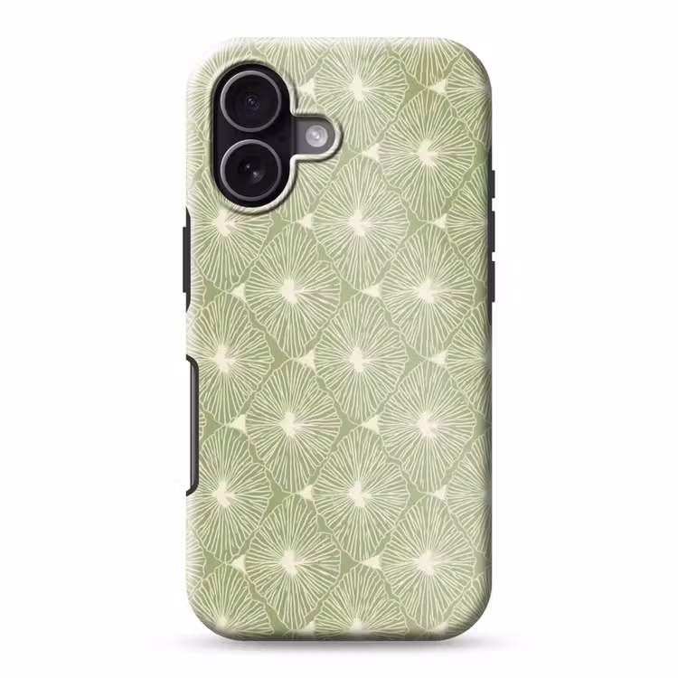 Telefoonhoesje Toughcase - Saliegroen - Botanisch - Ruiten - Organisch - Patroon — 1