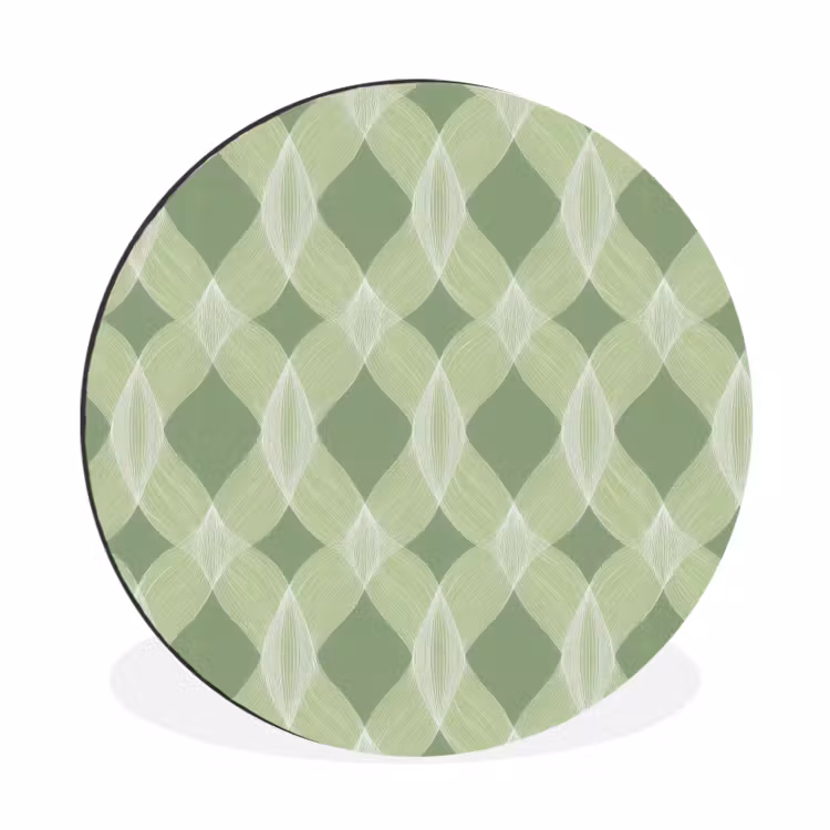 Muurcirkel aluminium - Saliegroen - Geometrisch - Organisch - Traliewerk - Patroon — 1