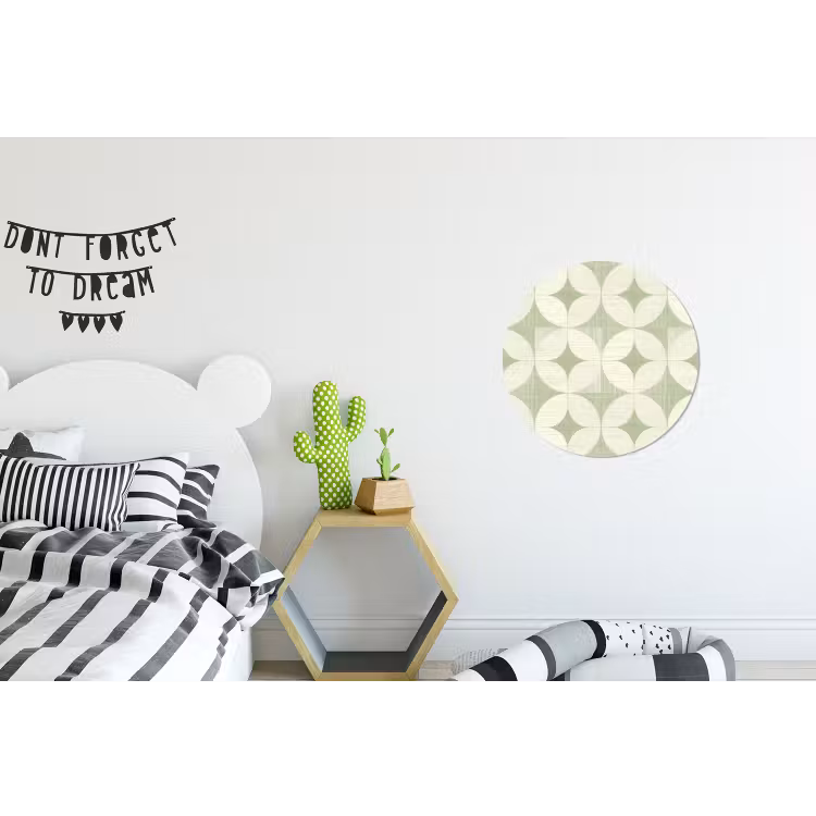 Muurcirkel aluminium - Saliegroen - Geometrisch - Retro - Mid-Century - Patroon — 5