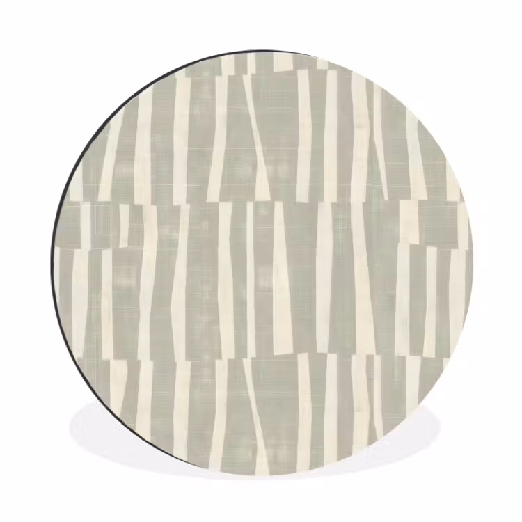 Muurcirkel aluminium - Saliegroen - Strepen - Geometrisch - Textuur - Patroon — 1