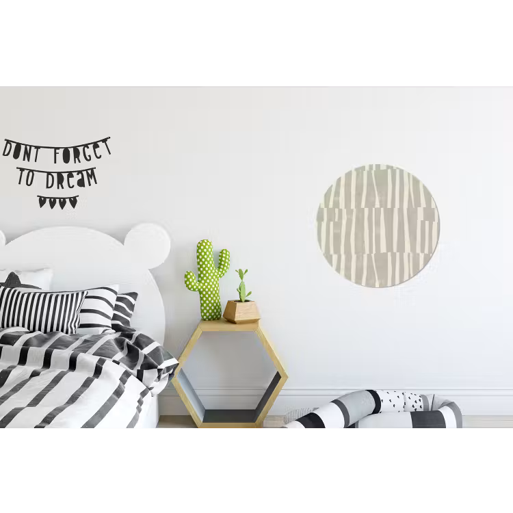Muurcirkel aluminium - Saliegroen - Strepen - Geometrisch - Textuur - Patroon — 5
