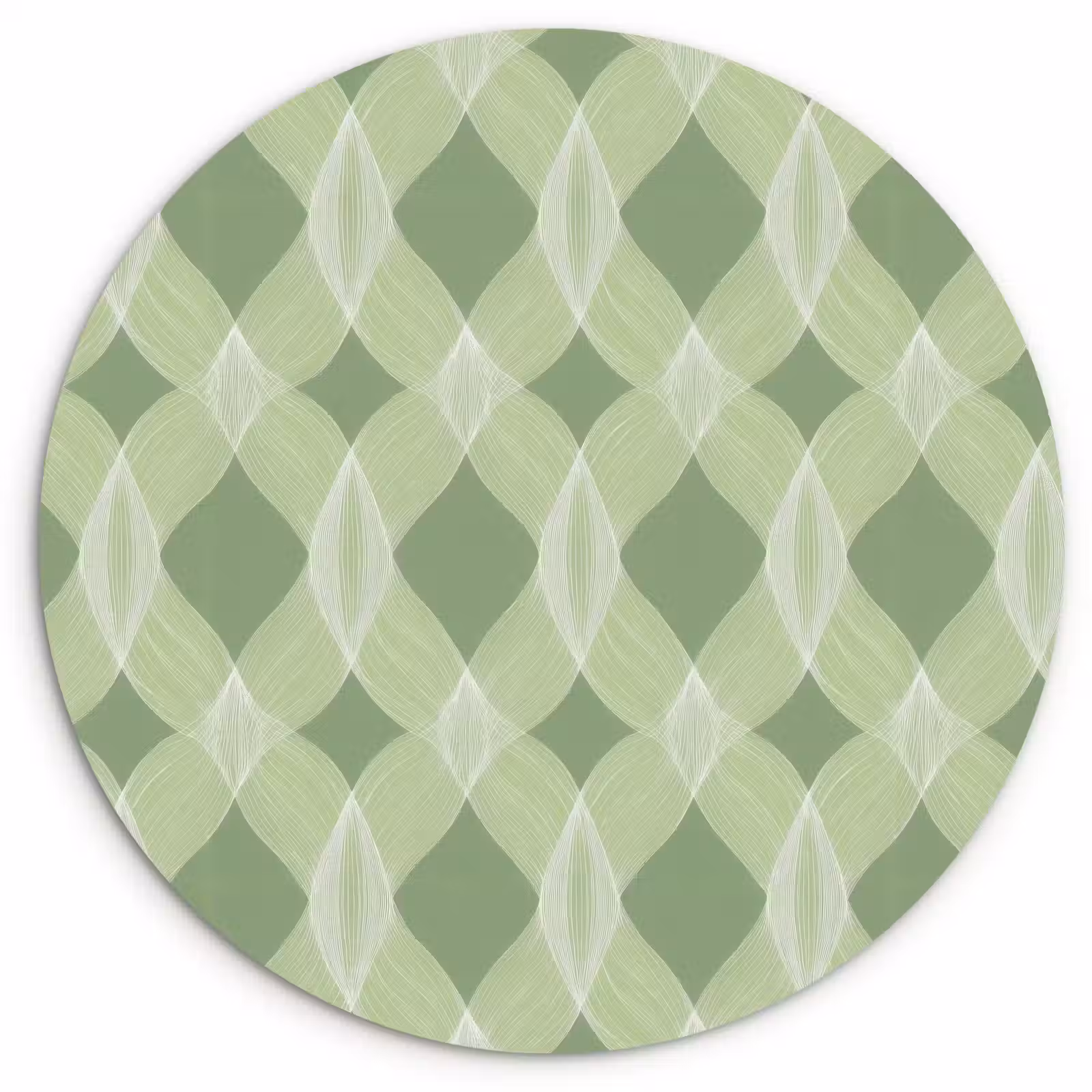 Muurcirkel glas - Saliegroen - Geometrisch - Organisch - Traliewerk - Patroon — 1