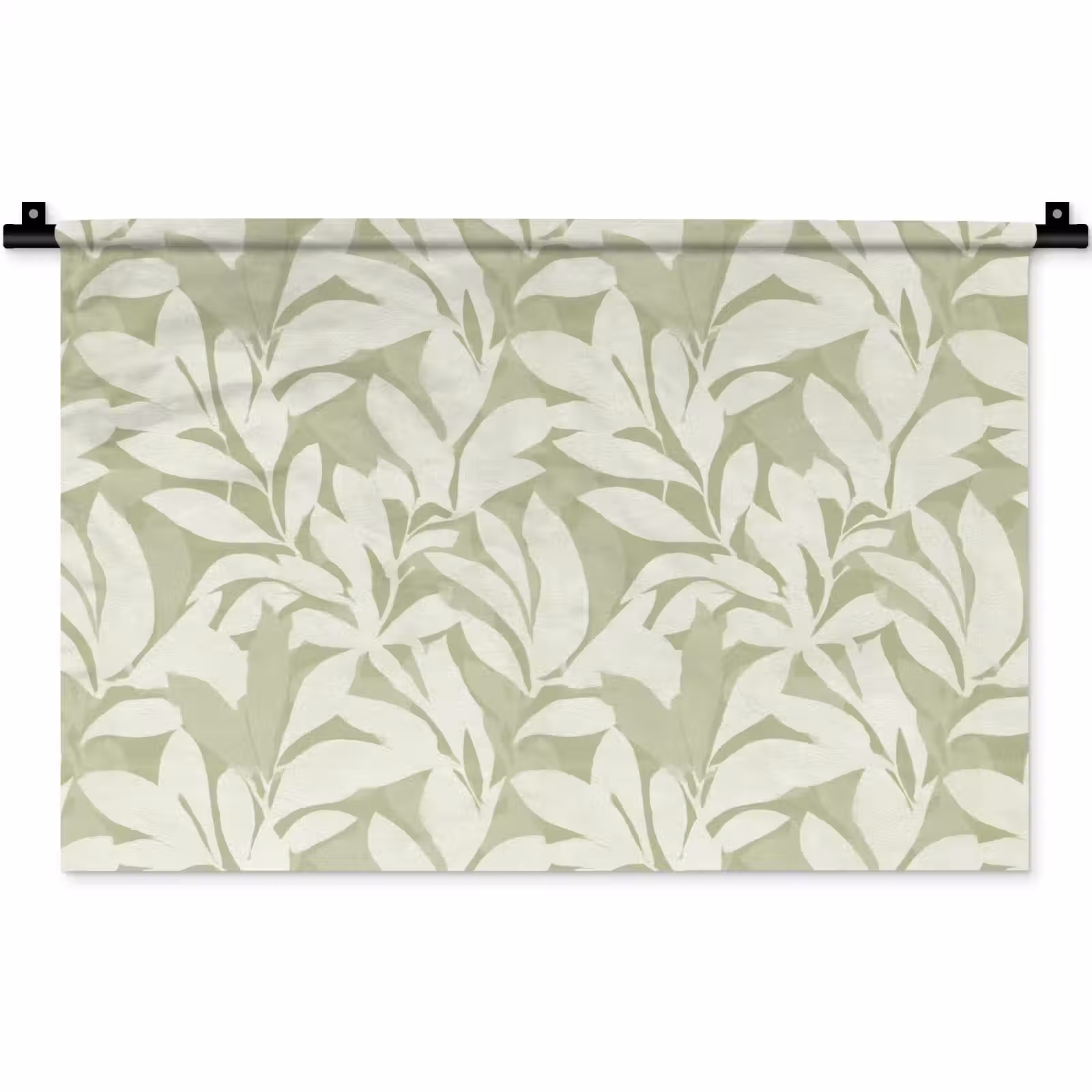 Wandkleed - Saliegroen - Botanisch - Minimalistisch - Patroon — 1